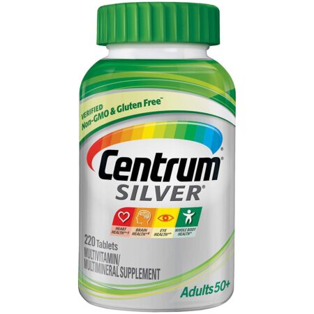 Centrum Silver Multivitamin Multimineral Supplement For Adults 50+, 220 Tablets